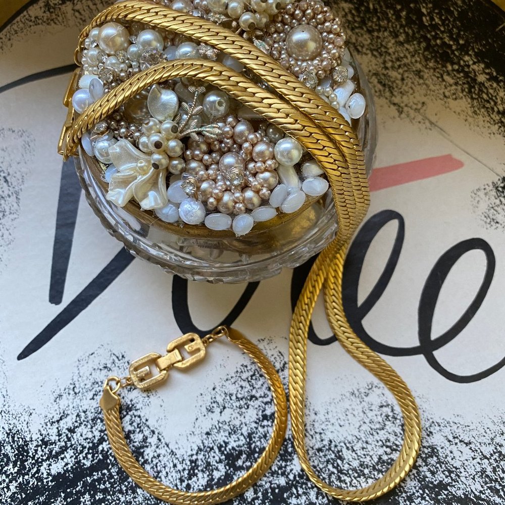 Fabulous Givenchy Necklace and Bracelet Set c.